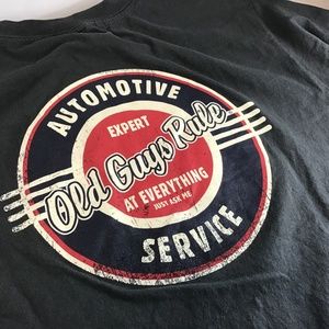 Old Guys Rule, TEE Shirt - “Automotive Service” Size Medium, Full Logos